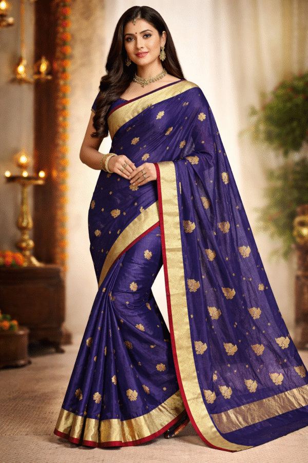 Fashion Women's Gold Woven floral/paisley Butti Motifs